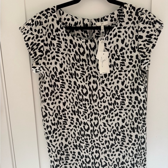 NWT-Joie Silk Leopard Print Dress, Sz M - Picture 2 of 7